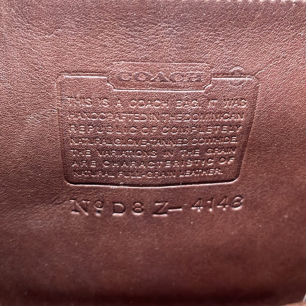 Vintage Coach 4148 Brown Leather Bucket Shoulder Bag Purse - Picture 11 of 12